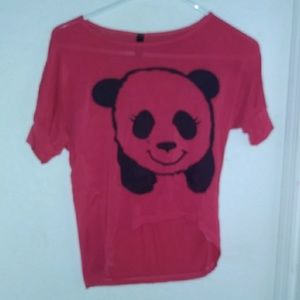 A cute panda red shirt